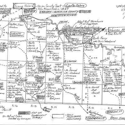 Map of Union County, AR