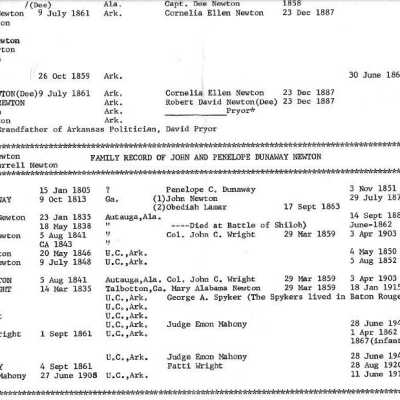 Newton Family Registry: Copyright: none; Origsize: 12" x 16 1/2"; Origformat: Other