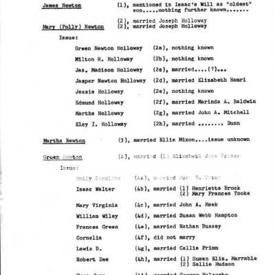 Newton Family History: Copyright: none; Origsize: 8" x 14"; Origformat: Other