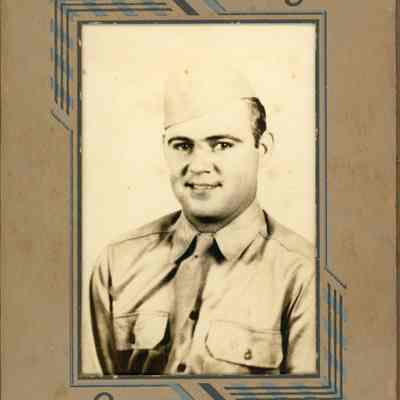 Unidentified Man in Service Uniform Photograph
