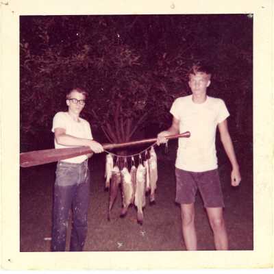 Skip Beaton with Fish Photograph