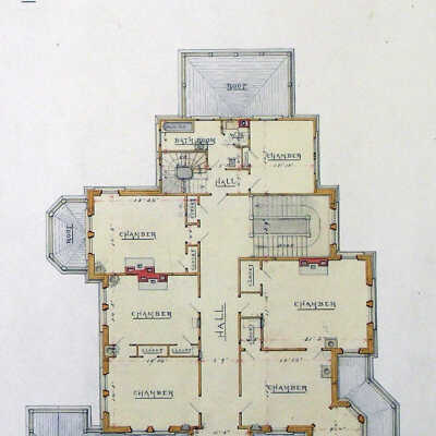 Flavel House, 2nd flr plan det: Origformat: tiff; Negno: 1988.21.59.tif