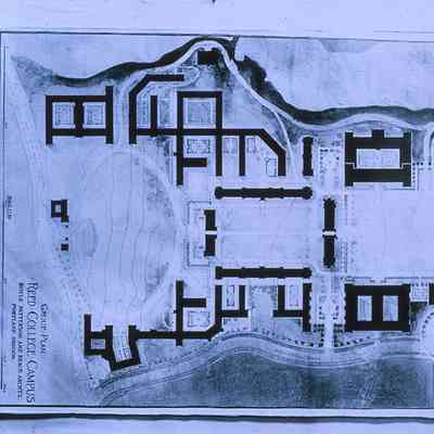 Reed College, 1912 - rendering plan