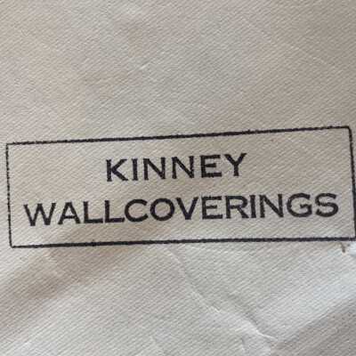 Stamp on back of wallpaper: "Kinney Wallcoverings"