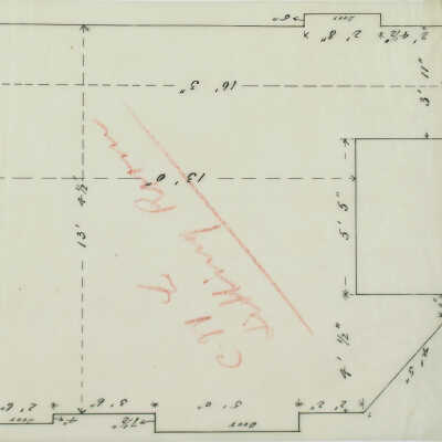 Hall & Sitting Rm Plan - Leick: Origformat: tiff; Resolution: 1200 dpi; Negno: 1988.21.118c.tif