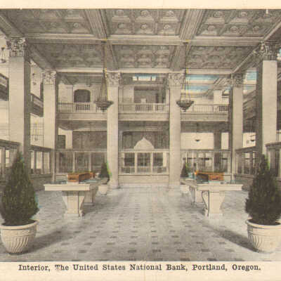 The United States National Bank, interior