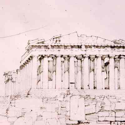AE Doyle Sketch Parthenon