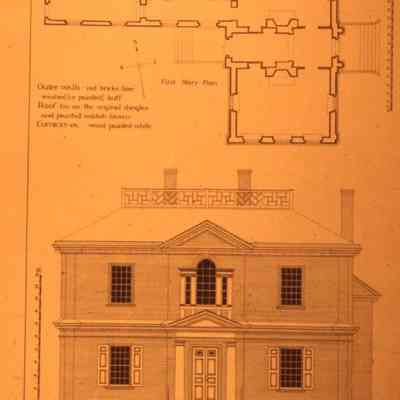 Woodford Mansion Philadelphia c 1763 Doyle Library: From 1898 Book on Georgian Architecture