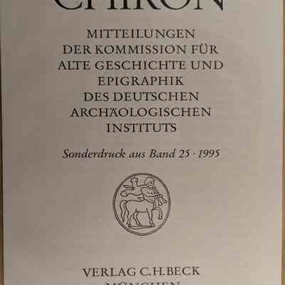 Mitteilungen der Kommission fur Alte Geschichte und Epigraphik des Deutschen Archaologischen Instituts (Communications of the Commission for Ancient History and Epigraphy of the German Archaeological Institute)