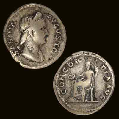 Denarius of Sabina Augusta