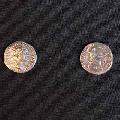 Left: Denarius of Vespasian, reverse.