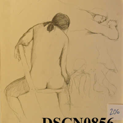 Seated Figure with Studies