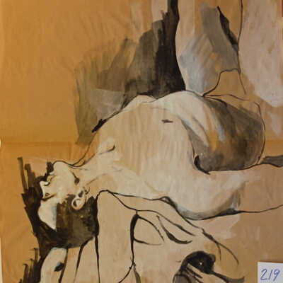 Man Lying with Knees Up