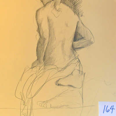 Standing Partly Robed