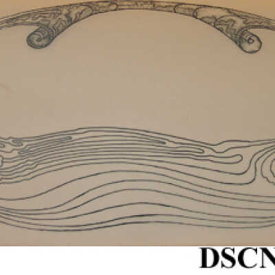 Scroll map and great wave