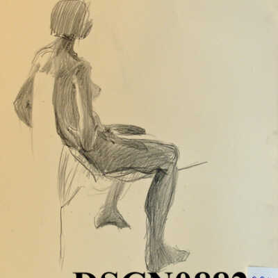Seated on Drawing Horse