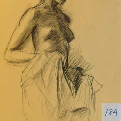 Standing and Holding Cloth