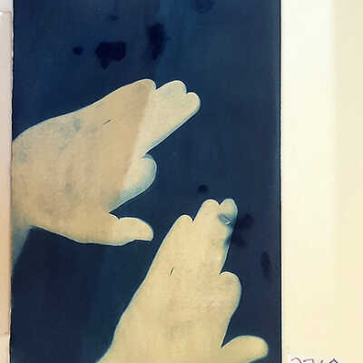 Handmade Dog Cyanotype 24