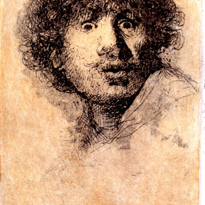 Rembrandt on Orange Background