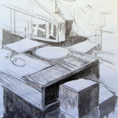 Still Life Setup with Ladder