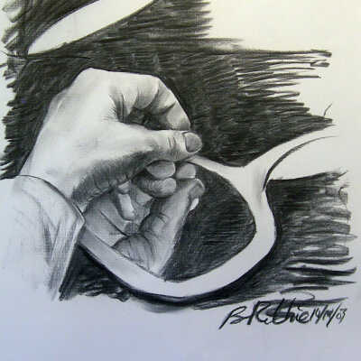 Left Hand with Mirror and Light