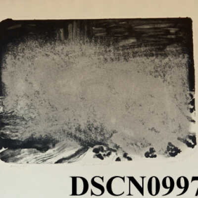 Erased Norman Lundin lithograph