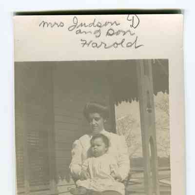 Postcard of Mrs. Judson Dodge and her son Harold