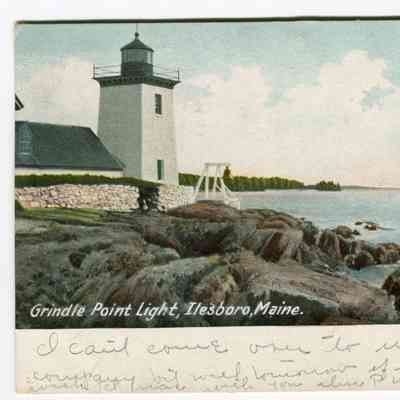 Postcard of Grindle Point Lighthouse