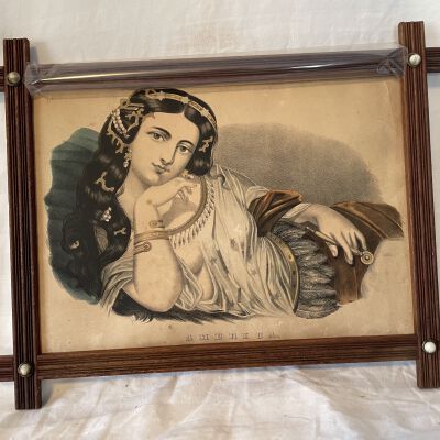 Framed Tinted Picture "America"