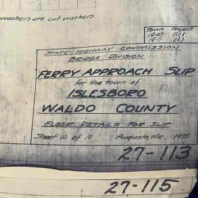 Set of Technical Blue Prints for Original Car Ferry Terminal Landing