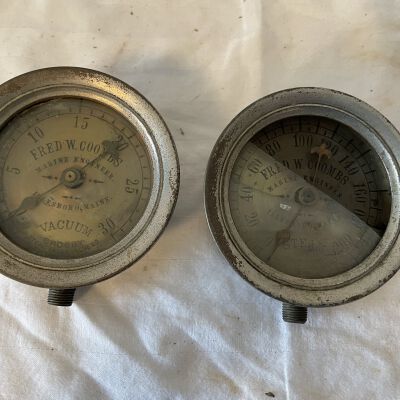 Marine Engineer Vacuum and Steam Gauge