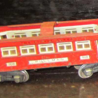 toy pullman car (on left)