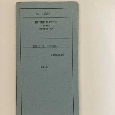 Will of Emily F. Turner