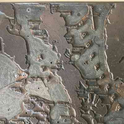 Printing block for a map of Islesboro