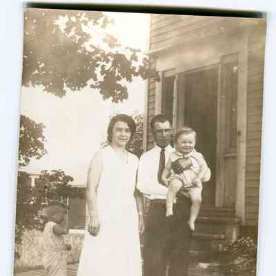 Postcard of the Hamilton family