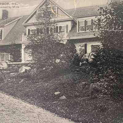 Postcard of "Stone Steps" cottage, Dark Harbor