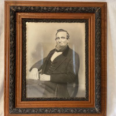 Framed Portrait of Captain Amasa Hatch.