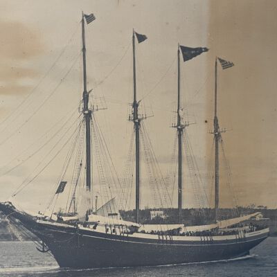 Framed Images of Launching of Schooner "Pendleton Brothers"