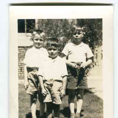 Postcard of Dana, Don and James Hamilton