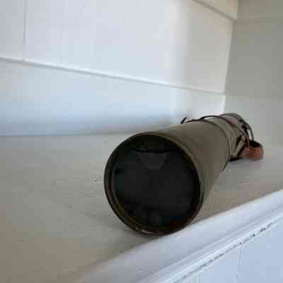 Brass Spy Glass with Leather Handle