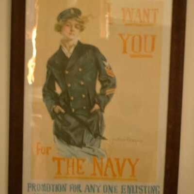 Navy recruiting poster for women