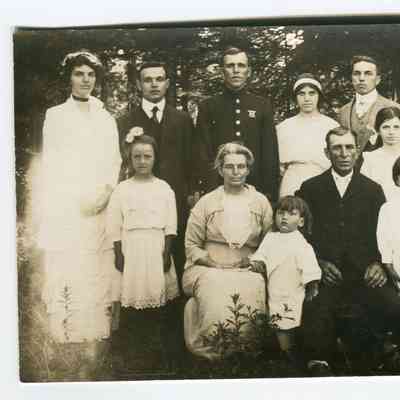 Postcard of the Yeaton family