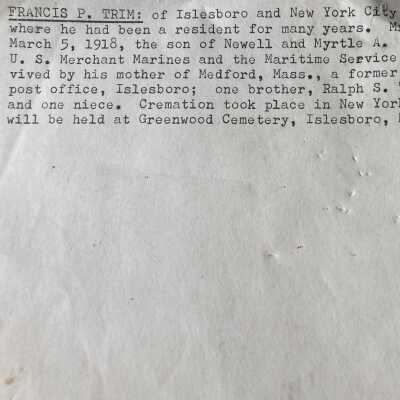 Francis P. Trim obituary