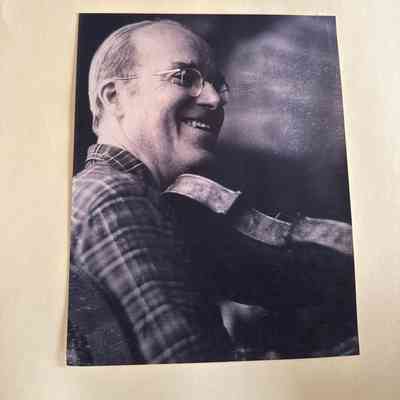 Photo of Henry Hatch playing his fiddle