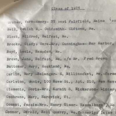 Eastern State Normal School, class of 1924