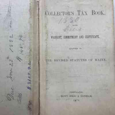 Collector's Tax Book, 1880