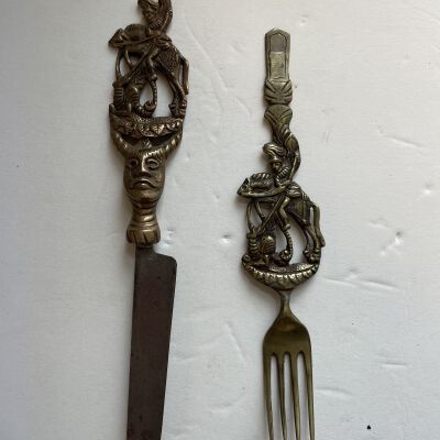 Carved Fork and Knife