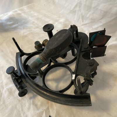 A metal frame quadrant