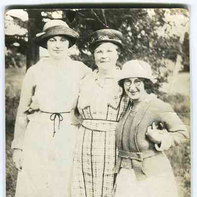 Postcard of three women