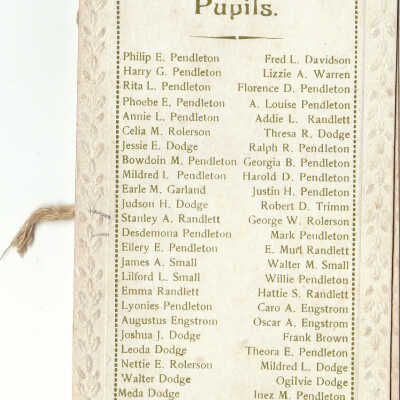 Souvenir card, Islesboro School, inside